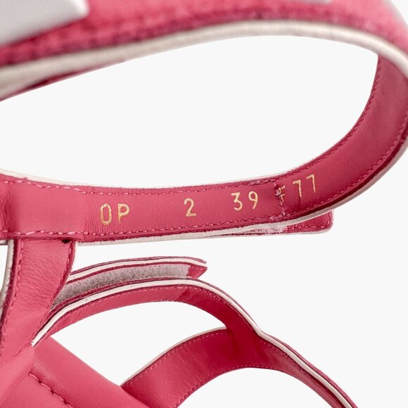 Valentino Free Rockstud Gladiator Sandals Pink Suede Size 39 US 9 Women Dad - Picture 15 of 15